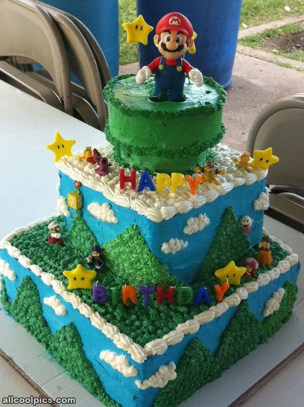 Amazing Mario Birthday Cake