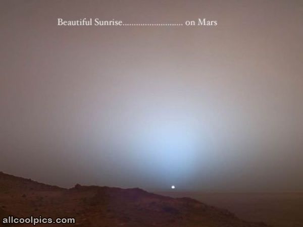 Beautiful Sunrise On Mars