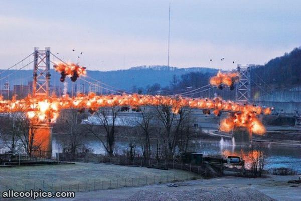 Cool Bridge Explosion