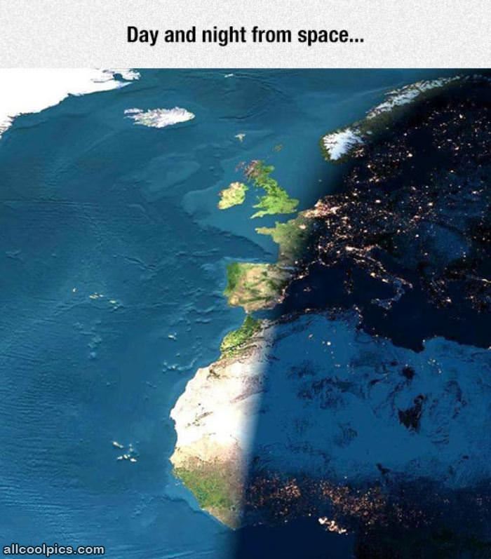 Cool Day And Night From Space