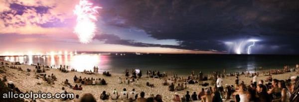 Fireworks And Lightning