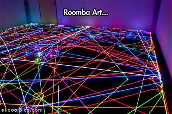 Funny Roomba Art Robot Vacuum