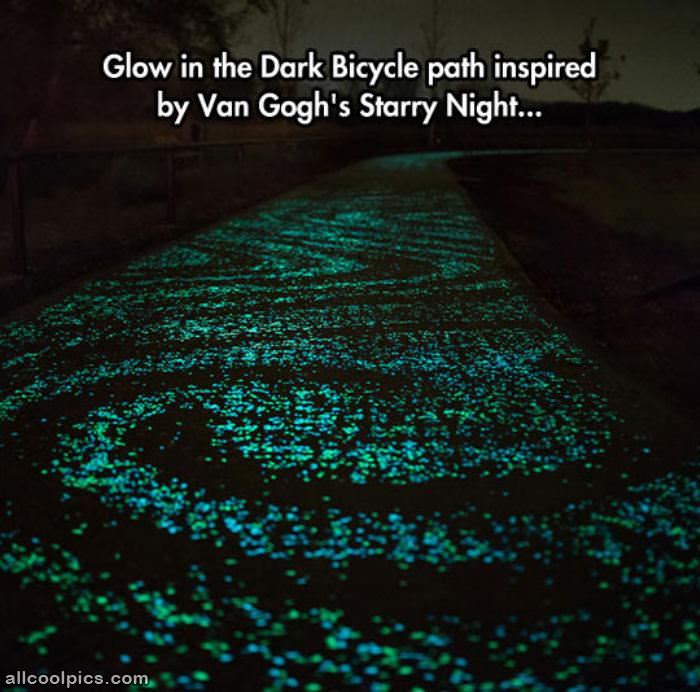 Glow In The Dark Bike Path