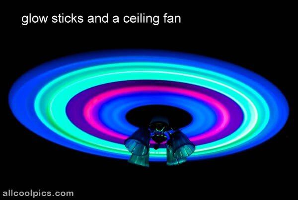 Glow Sticks And Ceiling Fan