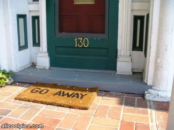 Go Away Floor Mat