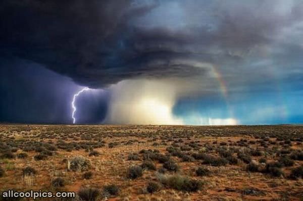 Rainbow And Lightning