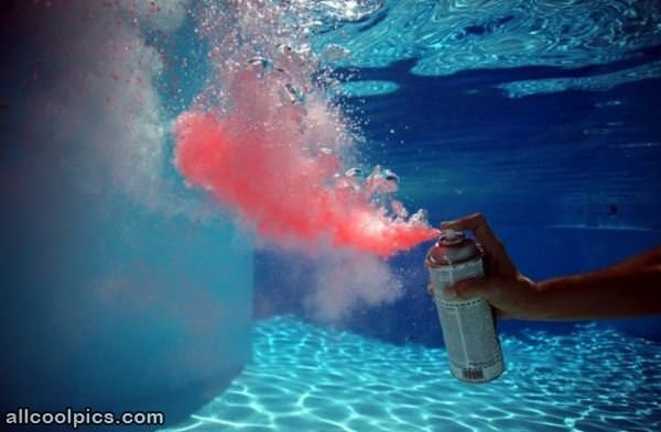 Spray Paint Under Water